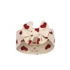 Haarlint met hartjes - Minnie new bambi bonnet amour rouge - maat 6-12 maanden (Geboortelijst may)